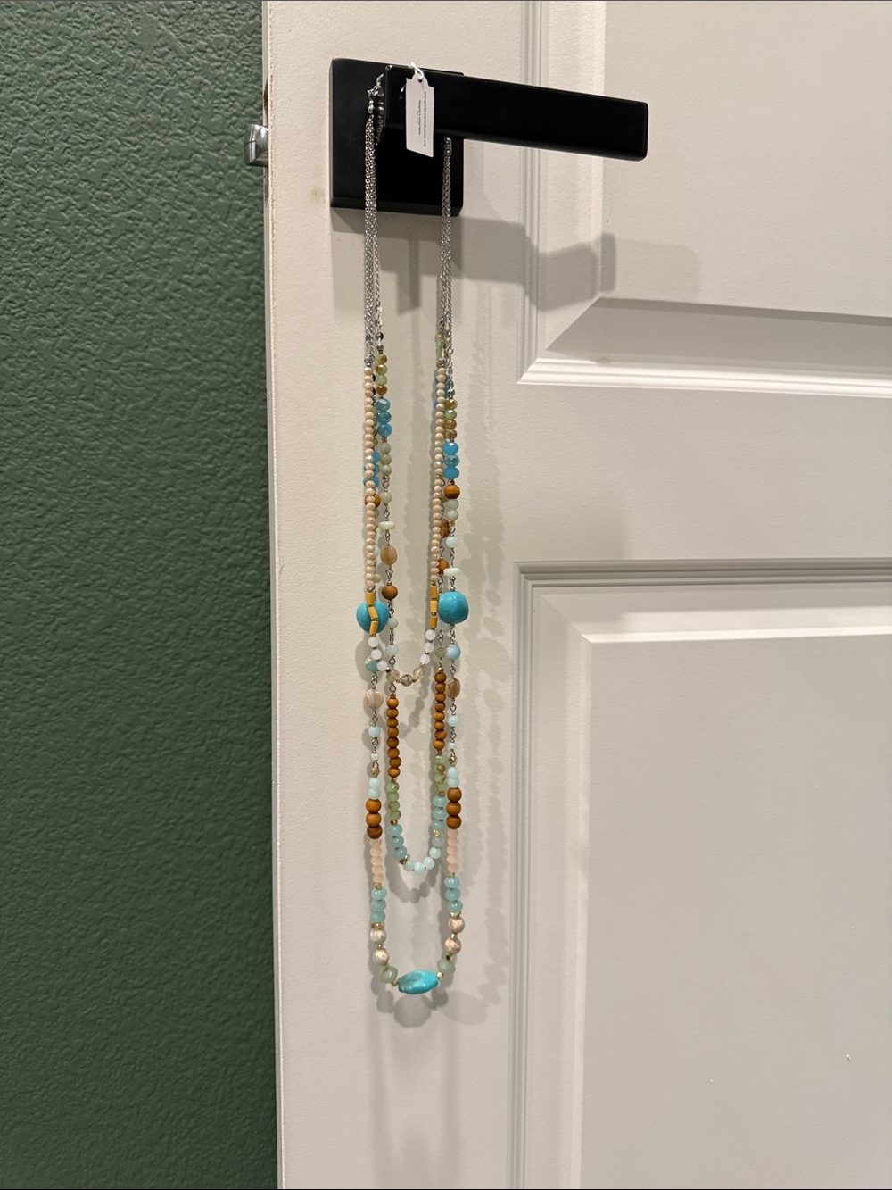 Park Lane Turquoise and Tan Layered Bead Necklace